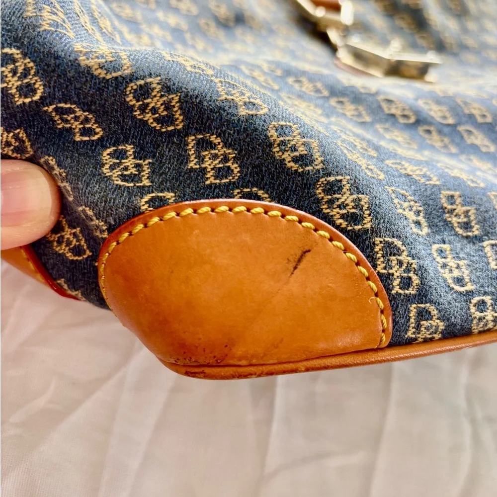 Dooney & Bourke denim Shoulder Bag with Monogram